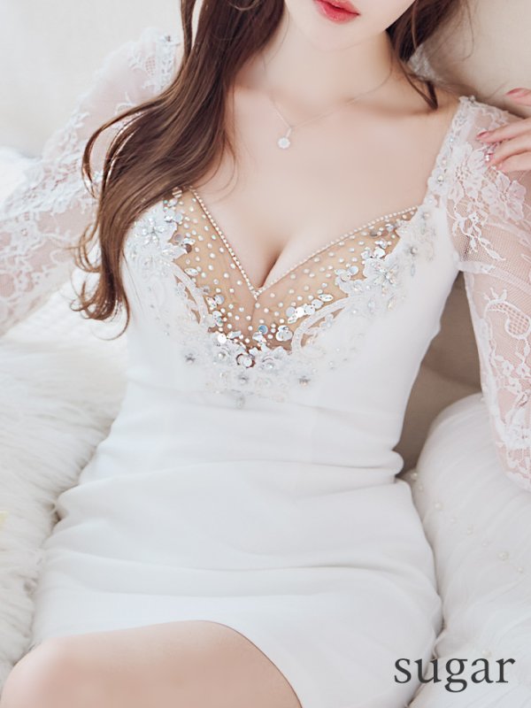 ホワイト  モデル:ゆめ 身長:160cm 着用サイズ:Sサイズ