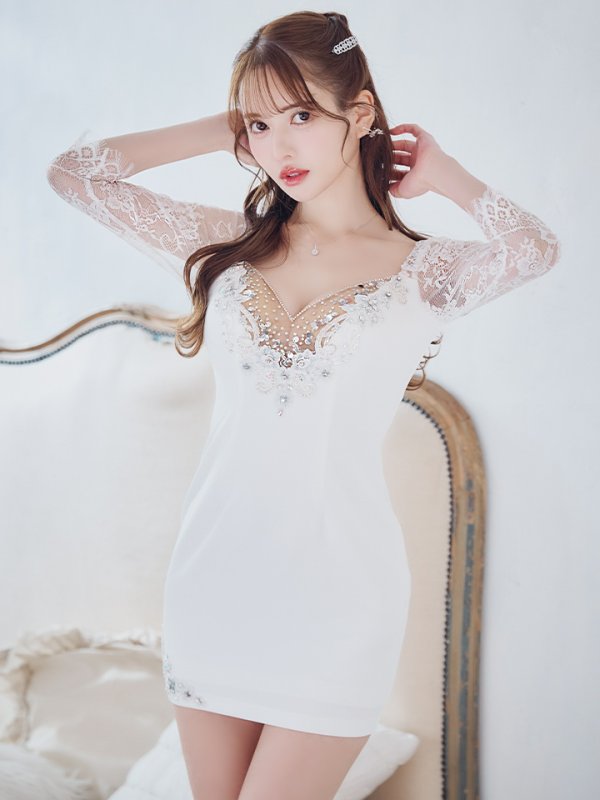 ホワイト  モデル:ゆめ 身長:160cm 着用サイズ:Sサイズ