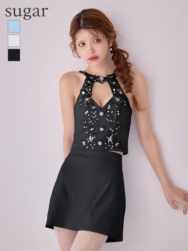 ブラック モデル：まりん　身長：164cm　着用サイズ：Sサイズ