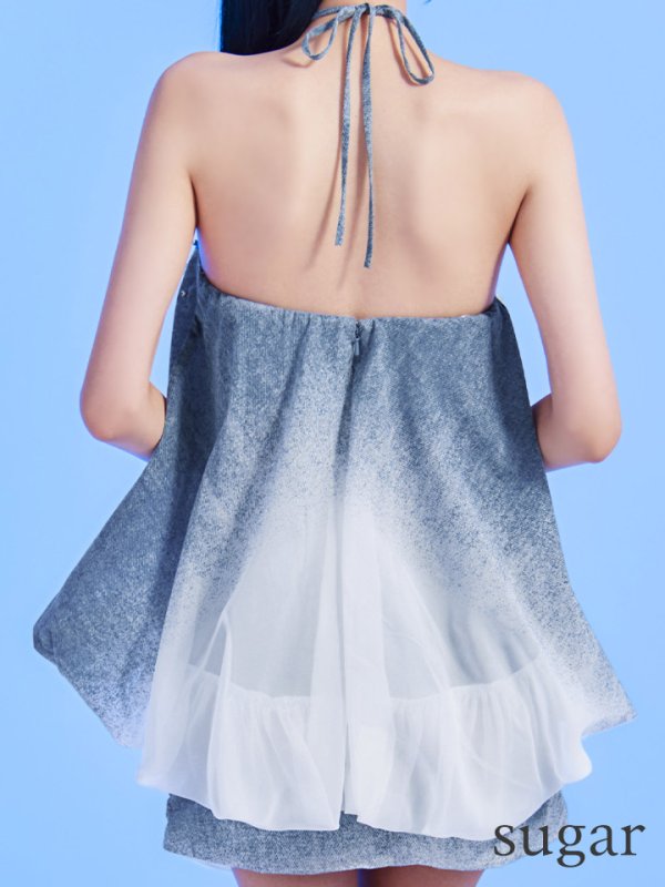 ネイビー　モデル：まおちゃる　身長：158cm　着用サイズ：Sサイズ