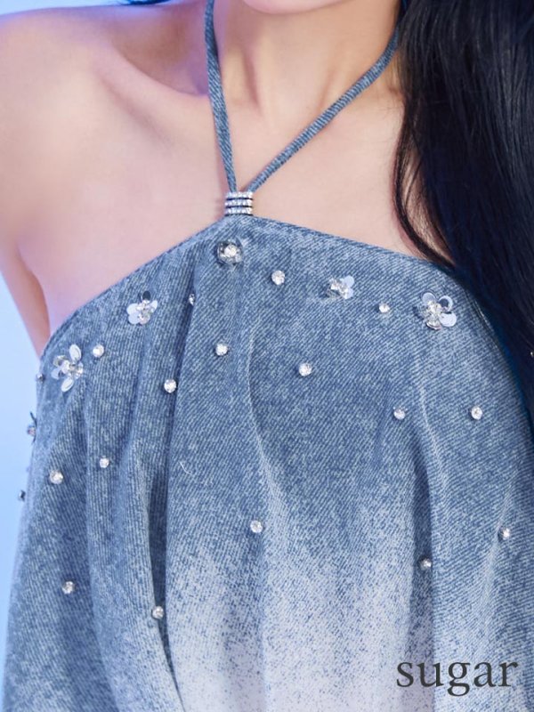 ネイビー　モデル：まおちゃる　身長：158cm　着用サイズ：Sサイズ