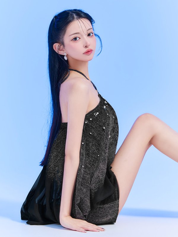 ブラック　モデル：まおちゃる　身長：158cm　着用サイズ：Sサイズ