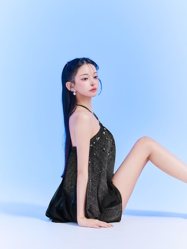 ブラック　モデル：まおちゃる　身長：158cm　着用サイズ：Sサイズ