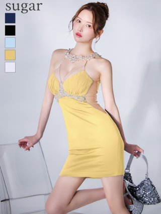 shein シーインパーティードレスイエロー黄色