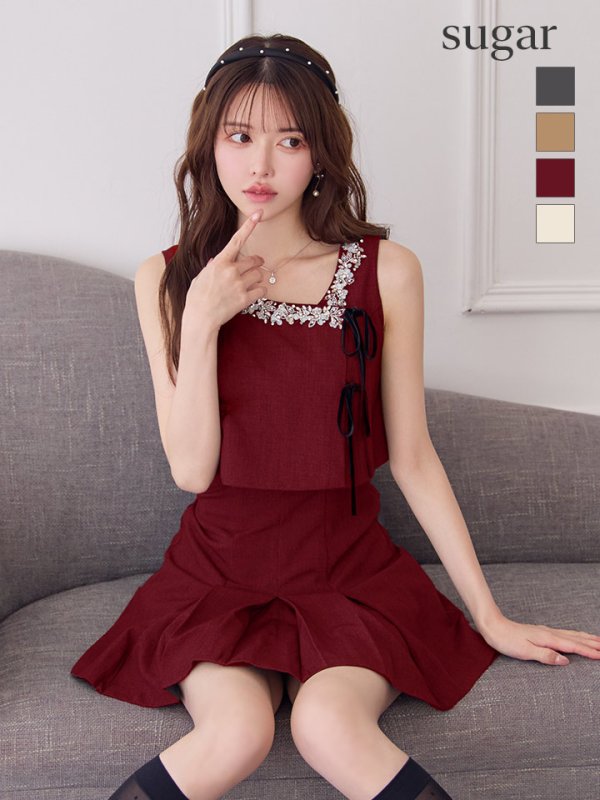 レッド モデル:ゆめ 身長:160cm 着用サイズ:Sサイズ