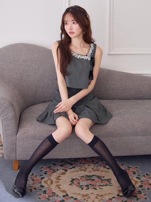 グレー モデル:ゆめ 身長:160cm 着用サイズ:Sサイズ