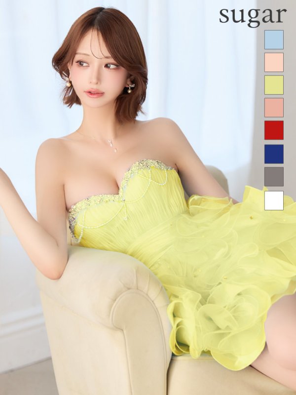 イエロー　モデル：れみれみ　身長：163cm　着用サイズ：Fサイズ