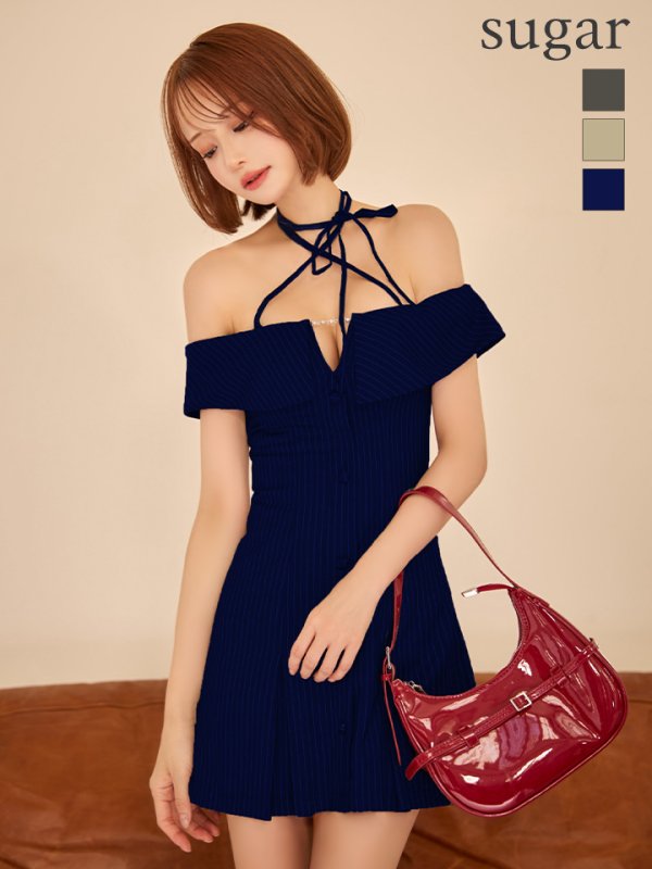 ネイビー　モデル：れみれみ　身長：163cm　着用サイズ：Sサイズ