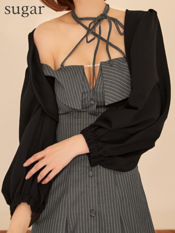 ブラック　モデル：れみれみ　身長：163cm　着用サイズ：Fサイズ