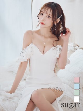 ANGEL R/エンジェルアール】フリルスリーブ/ フラワー/ ビジュー