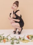 ブラック モデル：ももか　身長：156cm　着用サイズ：Sサイズ