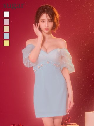 ミニドレス：ブルー(青)｜キャバドレス・ミニドレス通販はsugar