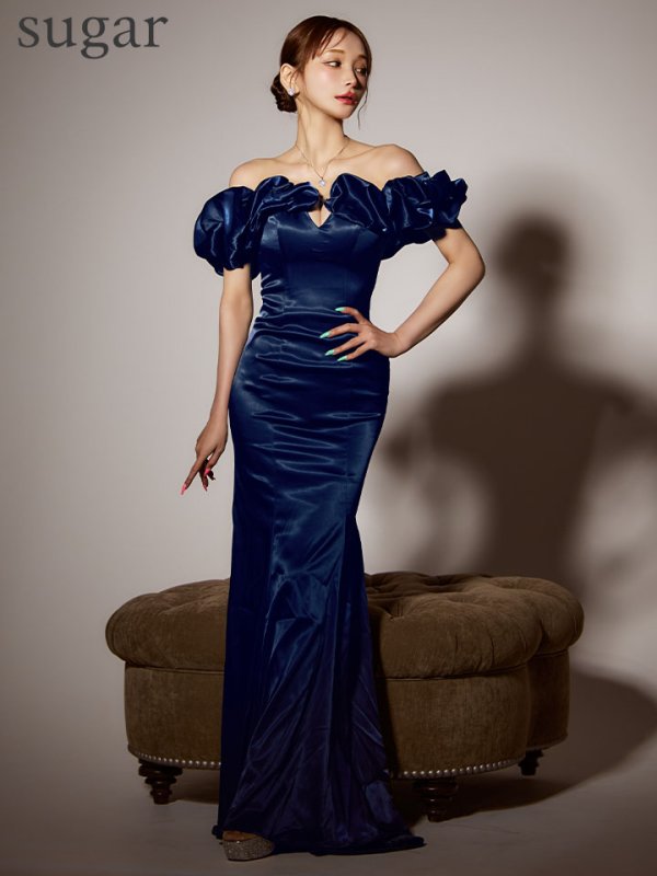 ネイビー モデル：真優川咲　身長：158cm　着用サイズ：Sサイズ