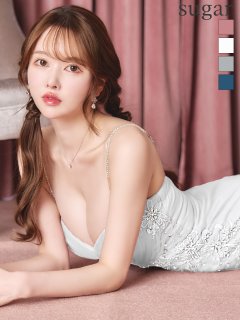 【ANGEL R/エンジェルアール】ベアトップ/ ハートカットデザイン/ ラメ/ ビジュー/ マイクロミニ/ タイト/ ミニドレス/ キャバドレス