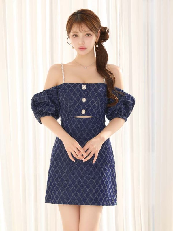 ネイビー　モデル：ももか　身長：156cm　着用サイズ：Sサイズ