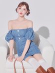 ブルー モデル：明日花キララ　身長：162cm　着用サイズ：Sサイズ