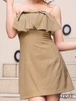 ベージュ　モデル：かるあ　身長：156cm　着用サイズ：Sサイズ