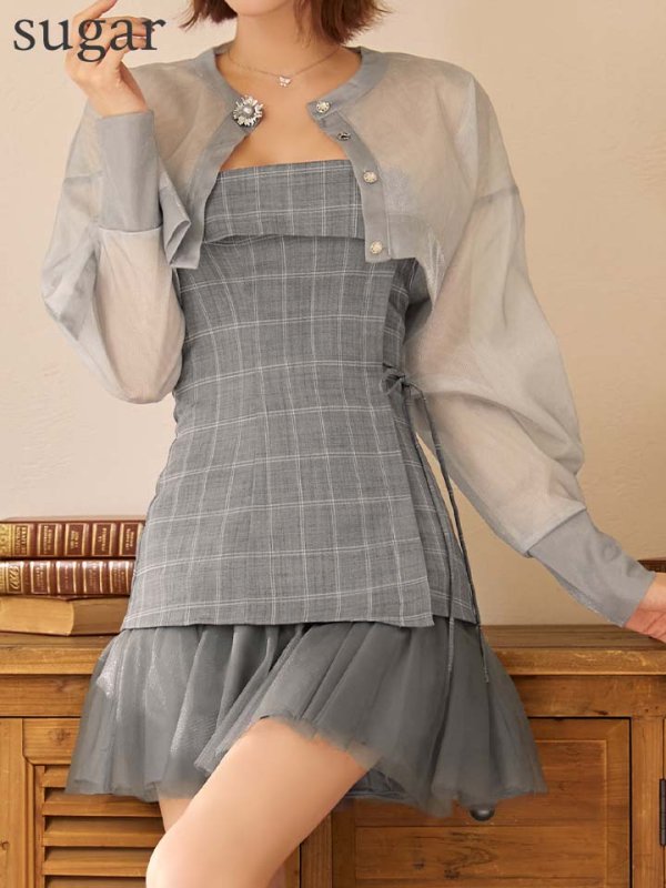 グレー　モデル：れみ　身長：163cm　着用サイズ：Sサイズ