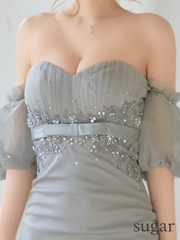 グレー　モデル：如月れい　身長：156cm　着用サイズ：Sサイズ