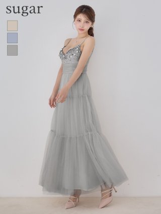 ロングドレス：グレー(灰)｜キャバドレス・ミニドレス通販はsugar