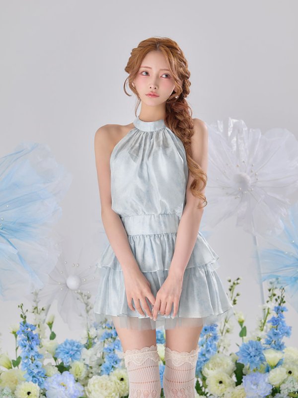 ブルー　モデル：まみ　身長：160cm　着用サイズ：Sサイズ