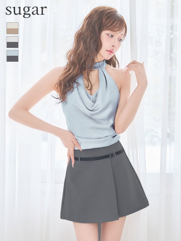 ブルー×グレー　モデル：カルア　身長156cm　着用サイズ：Sサイズ