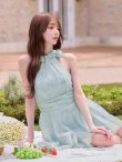 ブルー　モデル：天海りこ　身長：156cm　着用サイズ：Sサイズ