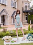 ブルー　モデル：天海りこ　身長：156cm　着用サイズ：Sサイズ