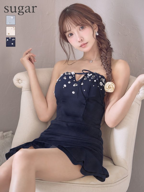 ネイビー　モデル：三上悠亜　身長159cm　着用サイズ：Sサイズ