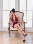 ワインレッド　モデル：ゆいぴす　身長：170cm　着用サイズ：Sサイズ