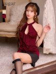 ワインレッドxブラック　モデル：るりぴ　身長：165cm　着用サイズ：Sサイズ