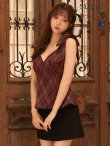 ワインレッド　モデル：羽澄まり　身長：158cm　着用サイズ：Sサイズ
