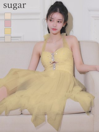 ロングドレス：イエロー(黄)｜キャバドレス・ミニドレス通販はsugar