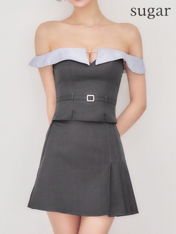 ブルーxグレー　モデル：るりぴ　身長：165cm　着用サイズ：Sサイズ