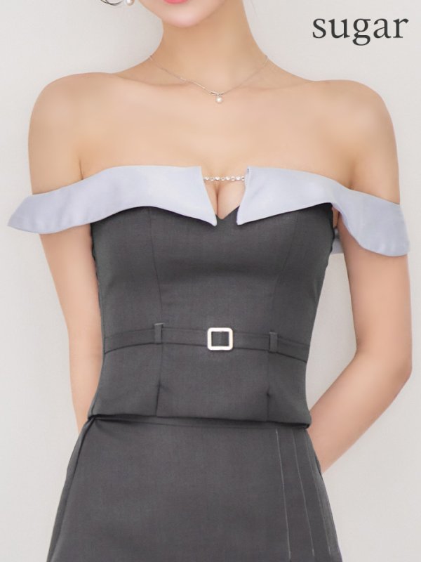 ブルーxグレー　モデル：るりぴ　身長：165cm　着用サイズ：Sサイズ