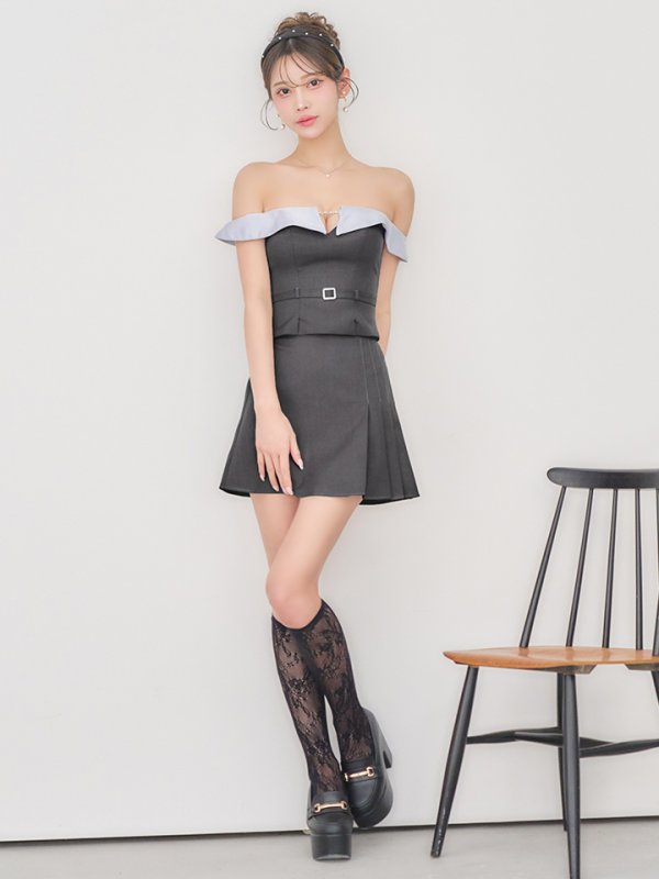 ブルーxグレー　モデル：るりぴ　身長：165cm　着用サイズ：Sサイズ