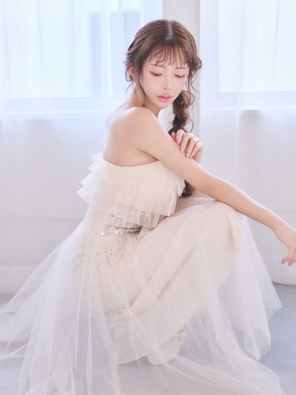 アイボリー　モデル：りな　身長：160cm　着用サイズ：Sサイズ