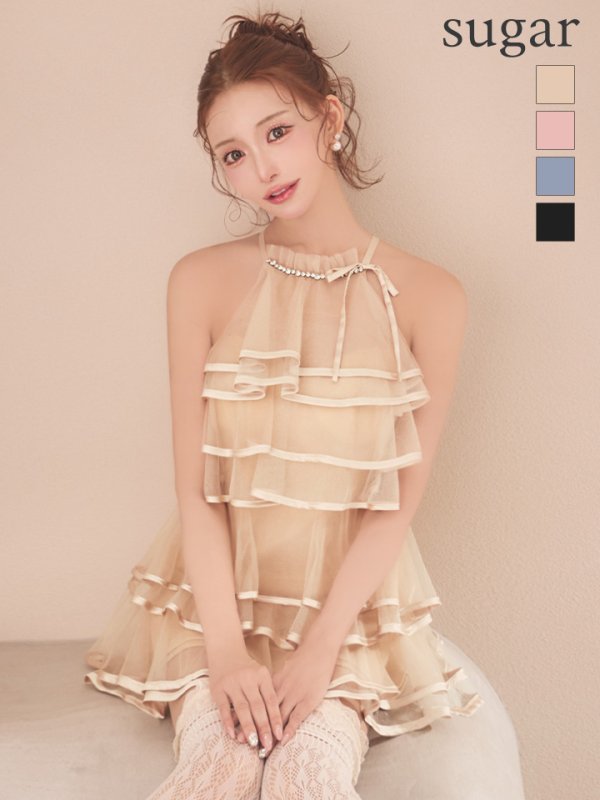 ベージュ　モデル：明日花キララ　身長162cm　着用サイズ：Sサイズ