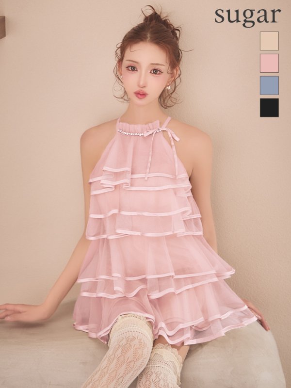 ピンク　モデル：明日花キララ　身長162cm　着用サイズ：Sサイズ