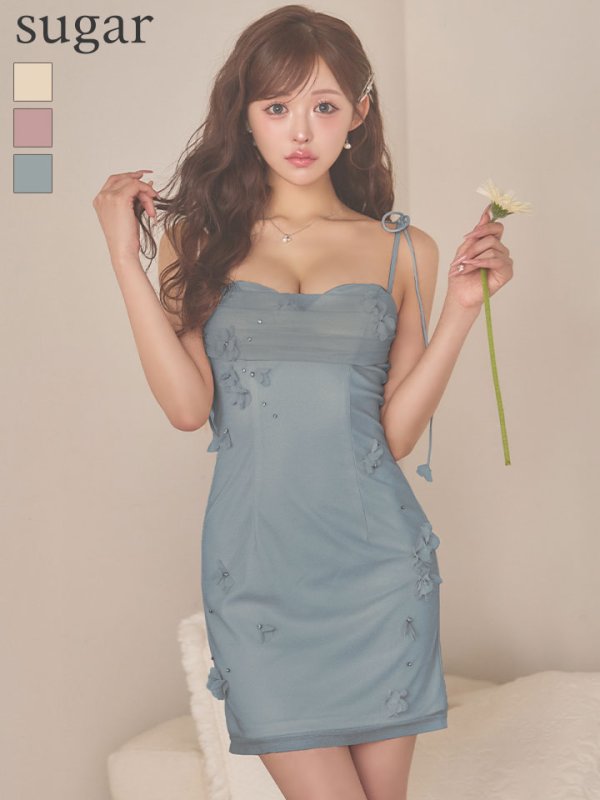 ブルー　モデル：かるあ　身長：156cm　着用サイズ：Sサイズ