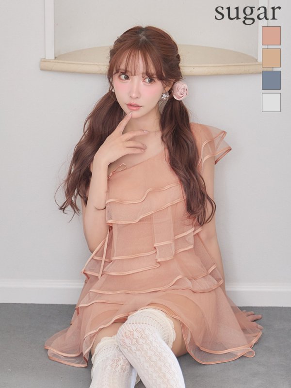 ピンク　モデル：三上悠亜　身長：159cm　着用サイズ：Sサイズ