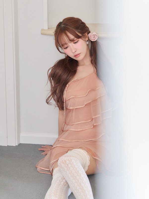 ピンク　モデル：三上悠亜　身長：159cm　着用サイズ：Sサイズ