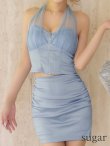 ブルー　モデル：如月れい　身長：156cm　着用サイズ：Sサイズ