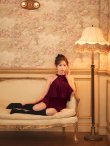 ワインレッド　モデル：りな　身長：160cm　着用サイズ：Sサイズ