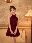 ワインレッド　モデル：りな　身長：160cm　着用サイズ：Sサイズ