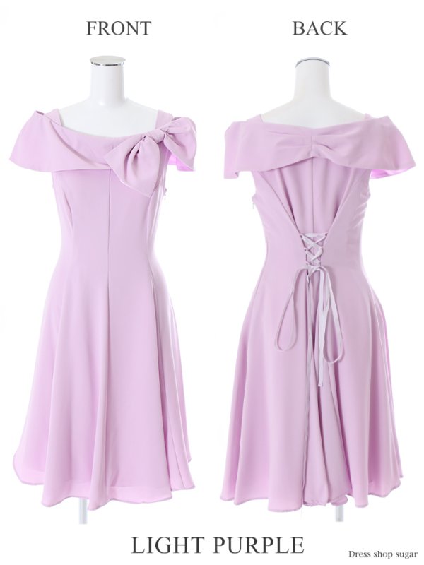 画像10: 【Lip line/リップライン】ワンカラー/デコルテリボン/ミディアム/ミニドレス /キャバドレス Sサイズ[HC03] (10)