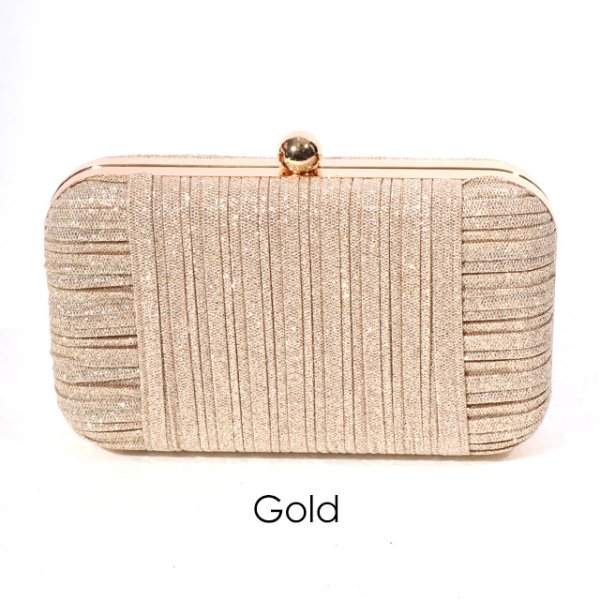 画像3: 【2カラー】フロントプリーツ＆グリッタークラッチバッグ[OF04] (3)