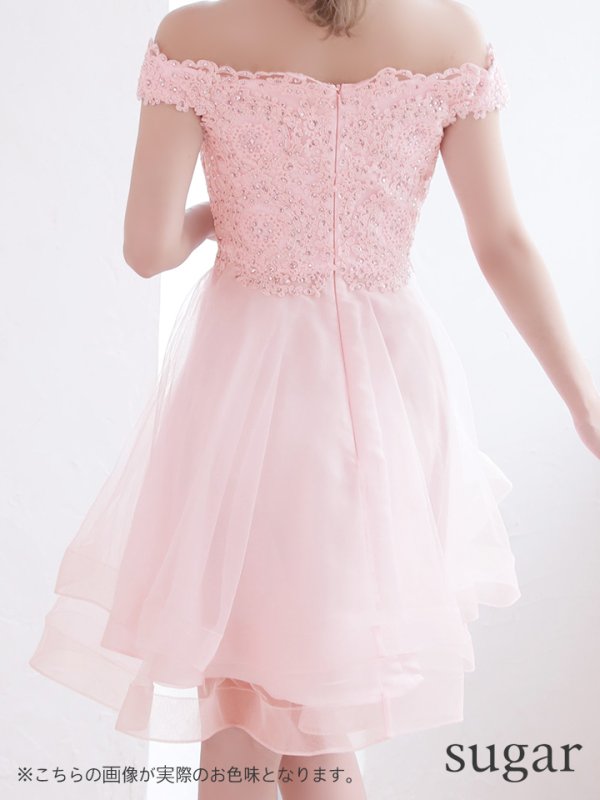 画像7: 新色追加！XSサイズあり!!【Lip line/リップライン】オフショル/チュール/フレア/ミニドレス /キャバドレス[HC03] (7)