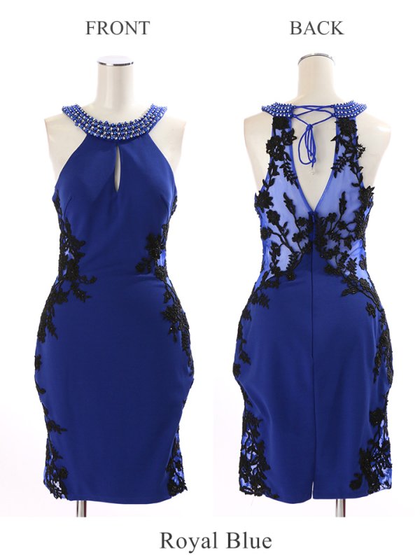 画像9: 【アウトレット品】【Lip line/リップライン】フラワーレース/ストレッチ/ビジュー/タイト/ミニドレス /キャバドレス[HC03] (9)