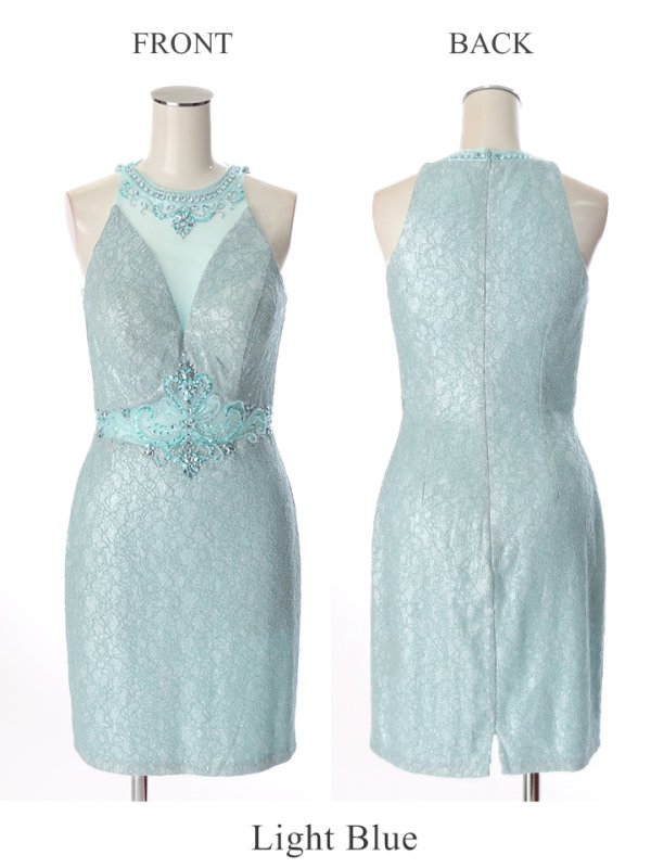 画像10: 【Lip line/リップライン】ラメニット/ 総レース/ シアー/ タイト/ ミニドレス/ キャバドレス[HC03] (10)